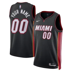 Miami Heat Nike Unisex Swingman Stylish Custom Jersey Black Icon Edition Must - Have for Jerseys Lovers