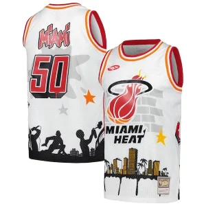 Miami Heat x Tats Cru Hardwood Classics Fashion Elegant Jersey White Ideal for Collectors