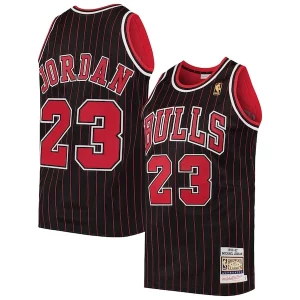 Men's Chicago Bulls Michael Jordan Black 1996/97 Hardwood Classics Premium Authentic Jersey for Basketball Enthusiasts