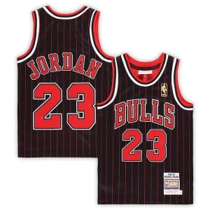 Michael Jordan Chicago Bulls Preschool 1996/97 Hardwood Stylish Classics Authentic Jersey Black/Red/White for Basketball Enthusiasts