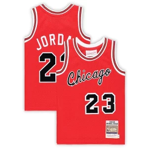 Michael Jordan Chicago Bulls Toddler Hardwood Classics 1984/85 Eye - catching Authentic Swingman Jersey Red Ideal for Collectors