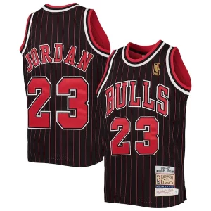 Michael Jordan Chicago Bulls Youth Premium 1996 97 Hardwood Classics Authentic Jersey Black/Red/Red/White Great for Fans