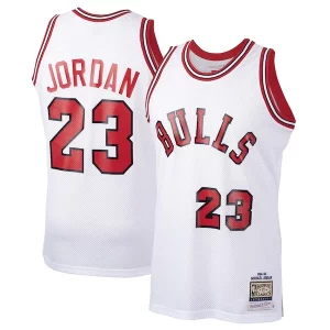 Michael Jordan Premium Chicago Bulls 1984/85 Hardwood Classics Rookie Authentic Jersey White/Red Perfect for Game Day