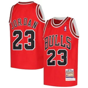 Michael Stylish Jordan Chicago Bulls Youth Hardwood Classics 1997/98 Authentic Jersey Red for Basketball Enthusiasts