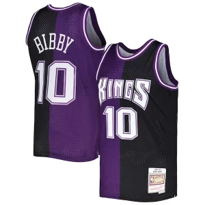 Mike Bibby Sacramento Kings Hardwood Classics 2001/02 Premium Split Swingman Jersey Purple/Black Ideal for Collectors