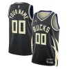 Milwaukee Bucks Jordan Brand Gorgeous Unisex 2022/23 Swingman Custom Jersey Statement Edition Black Great for Fans