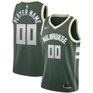 Milwaukee Bucks Nike Swingman Unique Custom Jersey Green Icon Edition for Basketball Enthusiasts