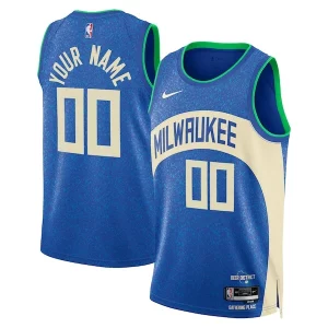 Milwaukee Bucks Nike Unisex 2023/24 Custom Fabulous Swingman Jersey Royal City Edition Perfect for Game Day