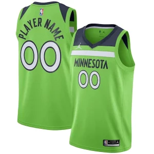 Minnesota Stylish Timberwolves Jordan Brand Swingman Custom Jersey Statement Edition Green Must - Have for Jerseys Lovers