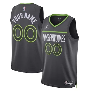 Minnesota Timberwolves Jordan Brand Unisex 2022/23 Swingman Custom Jersey Statement Edition Eye - catching Black Ideal for Collectors