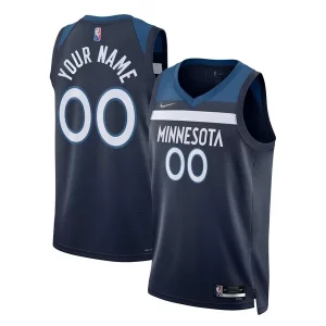 Minnesota Timberwolves Nike 2021/22 Diamond Swingman Custom Jersey Icon Edition Navy Elegant Perfect for Game Day