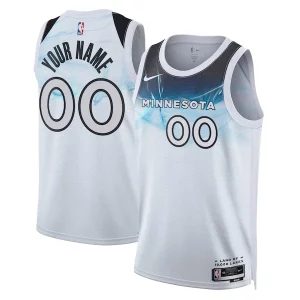 Minnesota Timberwolves Nike Unisex 2024/25 Custom Swingman Jersey Chic City Edition White Ideal for Collectors