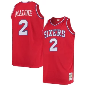 Moses Malone Eye - catching Philadelphia 76ers 1982/83 Big & Tall Hardwood Classics Swingman Jersey Red Must - Have for Jerseys Lovers