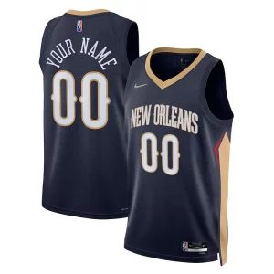 New Orleans Pelicans Nike 2021/22 Diamond Fabulous Swingman Custom Jersey Icon Edition Navy for Basketball Enthusiasts