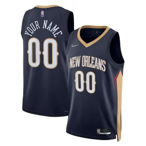 New Orleans Pelicans Nike 2021/22 Diamond Swingman Custom Premium Jersey Icon Edition Navy Must - Have for Jerseys Lovers