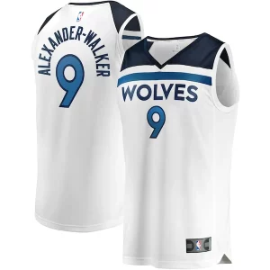 Nickeil Alexander Walker Minnesota Timberwolves Fabulous Youth Fast Break Replica Player Jersey Association Edition White Great for Fans