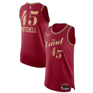 Nike Donovan Mitchell Stylish Cleveland Cavaliers Authentic Jersey City Edition Wine Perfect for Game Day