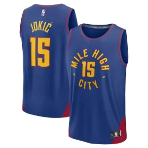 Nikola Jokic Denver Nuggets Premium Fast Break Replica Player Jersey Statement Edition Blue Great for Fans