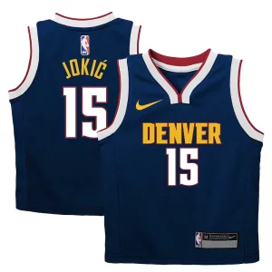 Nikola Jokic Denver Nuggets Nike Preschool Dri FIT Stylish Swingman Player Jersey Icon Edition Navy Must - Have for Jerseys Lovers
