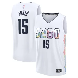 Nikola Jokic Denver Nuggets Youth 2024/25 Fast Break Player Jersey City Eye - catching Edition White Perfect for Game Day