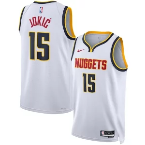 Nikola Jokic Denver Nuggets Nike Premium Unisex Swingman Jersey Association Edition White/Navy Great for Fans