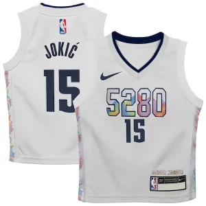 Nikola Jokic Denver Nuggets Nike Stylish Toddler 2024/25 Swingman Player Jersey City Edition White Great for Fans