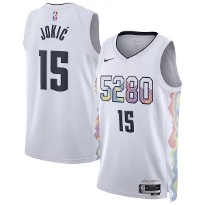 Nikola Jokic Denver Nuggets Nike Unisex 2024/25 Swingman Player Jersey City Edition Unique White Great for Fans