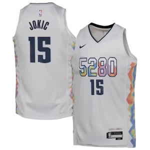 Nikola Jokic Denver Nuggets Nike Youth 2024/25 Swingman Player Jersey City Elegant Edition White Perfect for Game Day