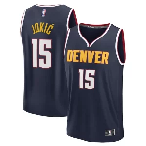 Nikola Jokic Denver Stylish Nuggets Fast Break Replica Player Jersey Icon Edition Navy Perfect for Game Day
