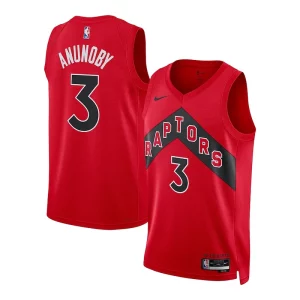 OG Trendy Anunoby Toronto Raptors Nike Unisex Swingman Jersey Association Edition Red Great for Fans