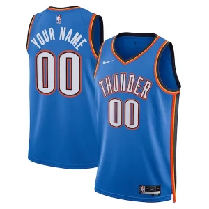 Oklahoma Stylish City Thunder Nike Unisex Swingman Custom Jersey Blue Icon Edition Perfect for Game Day