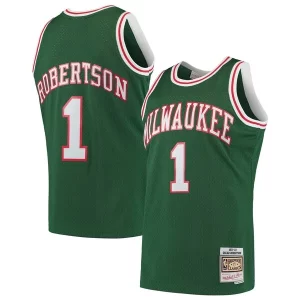 Oscar Robertson Milwaukee Bucks 1971/72 Chic Hardwood Classics Swingman Jersey Green Great for Fans