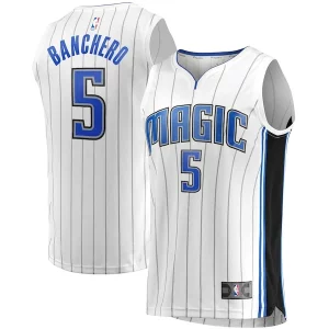 Paolo Banchero Orlando Elegant Magic Fast Break Association Jersey White Great for Fans