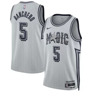 Paolo Banchero Orlando Magic Nike Unisex 2024/25 Swingman Player Jersey City Edition Premium Silver Must - Have for Jerseys Lovers