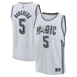 Paolo Banchero Orlando Magic Youth 2024/25 Fast Unique Break Player Jersey City Edition Silver Perfect for Game Day