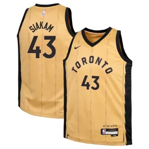 Pascal Siakam Toronto Raptors Nike Youth Chic Swingman Replica Jersey City Edition Gold Great for Fans