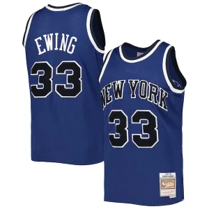 Patrick Ewing New Fabulous York Knicks 1997/98 Hardwood Classics Off Court Swingman Jersey Blue Must - Have for Jerseys Lovers