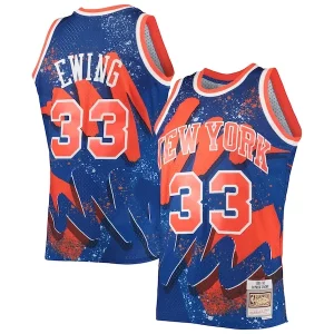 Patrick Ewing New Fabulous York Knicks Hardwood Classics 1991/92 Hyper Hoops Swingman Jersey Blue Great for Fans