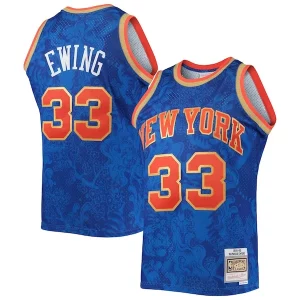 Patrick Ewing New York Knicks Hardwood Classics 1991/92 Lunar New Premium Year Swingman Jersey Blue Must - Have for Jerseys Lovers