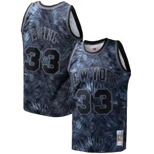 Patrick Ewing New York Knicks Hardwood Classics Stylish 1991/92 Tie Dye Swingman Jersey Black Ideal for Collectors