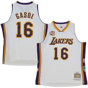 Pau Unique Gasol Los Angeles Lakers Unisex Hall of Fame Class of 2023 Throwback Swingman Jersey White for Basketball Enthusiasts