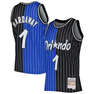 Penny Hardaway Gorgeous Orlando Magic Hardwood Classics 1994/95 Split Swingman Jersey Blue/Black Great for Fans