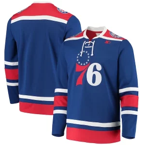 Philadelphia 76ers G III Sports by Carl Banks Pointman Hockey Fashion Premium Jersey Royal for Basketball Enthusiasts
