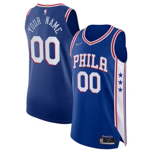 Philadelphia 76ers Nike 2021/22 Diamond Authentic Custom Premium Jersey Icon Edition Royal Great for Fans