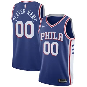 Philadelphia 76ers Nike Trendy 2020/21 Swingman Custom Jersey Icon Edition Royal Must - Have for Jerseys Lovers