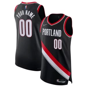 Portland Trail Blazers Nike 2021/22 Diamond Authentic Custom Jersey Stylish Icon Edition Black for Basketball Enthusiasts