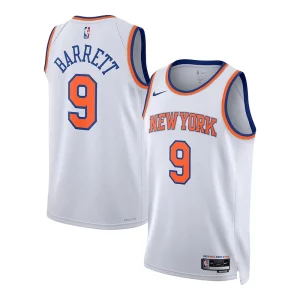 RJ Barrett Fabulous New York Knicks Nike Unisex Swingman Jersey Association Edition White Great for Fans