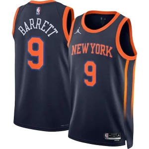 RJ Barrett New York Knicks Jordan Brand Unisex Swingman Premium Jersey Statement Edition Navy Ideal for Collectors