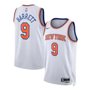 RJ Barrett New York Knicks Nike Premium Unisex Swingman Jersey Association Edition White Great for Fans