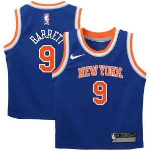 RJ Barrett New York Trendy Knicks Nike Preschool Swingman Player Jersey Icon Edition Blue for Basketball Enthusiasts